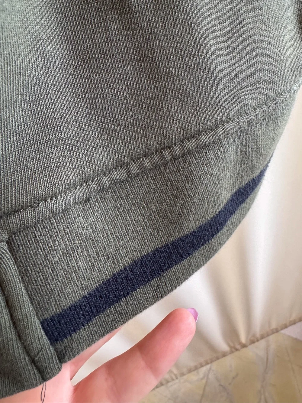 Armani Exchange Men's Dark Olive Green Full-Zip Knit Jacket